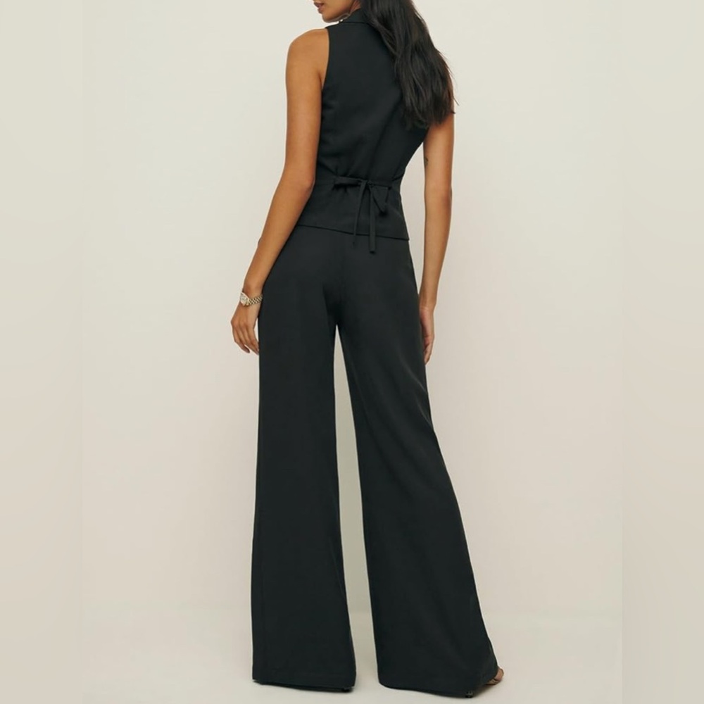 Black Wide Leg High-Waisted Pants - Picture 2 of 3